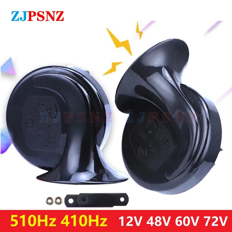 Car Snail Horn 6V 12V 24V 36V 48V 60V 72V Electric Air Horn Motorcycle Scooters Truck e-Bike Waterproof Snail Horns Super Sound