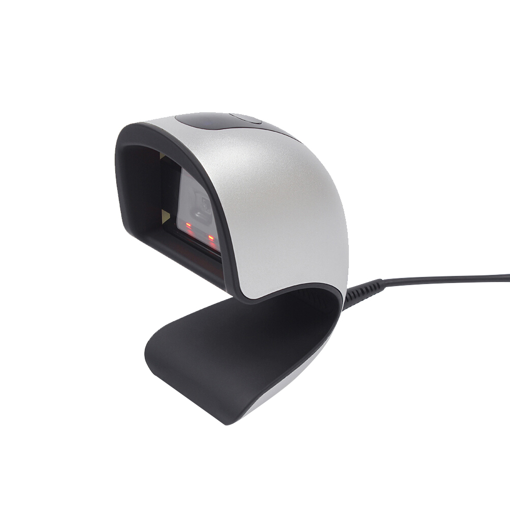 Usb Veelzijdige Scannen Barcode Scanner Code Qr Code Scanner 1D &amp; 2D Barcode Reader Voor Supermarkten/Winkels (Zilver)