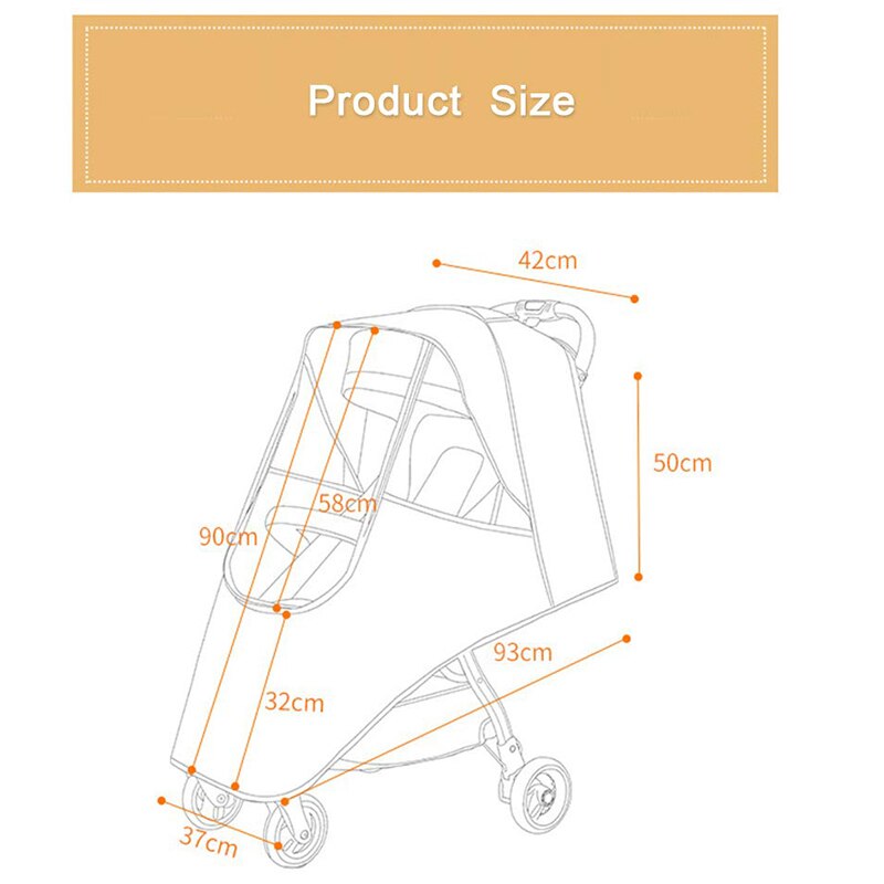 Wandelwagen Regenhoes En Klamboe, weer Schild Accessoires-Beschermen Tegen Regen Wind Sneeuw Dust Insecten Waterdichte Ventileren Cl