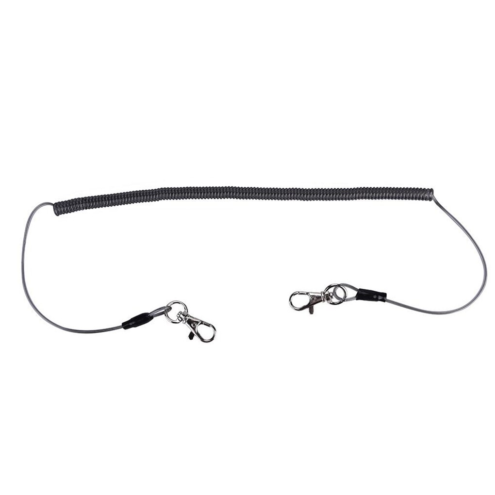 Intrekbare opgerolde vislijn veiligheidskoord vishengel anti-verlies riem met s-vormige gesp visgerei