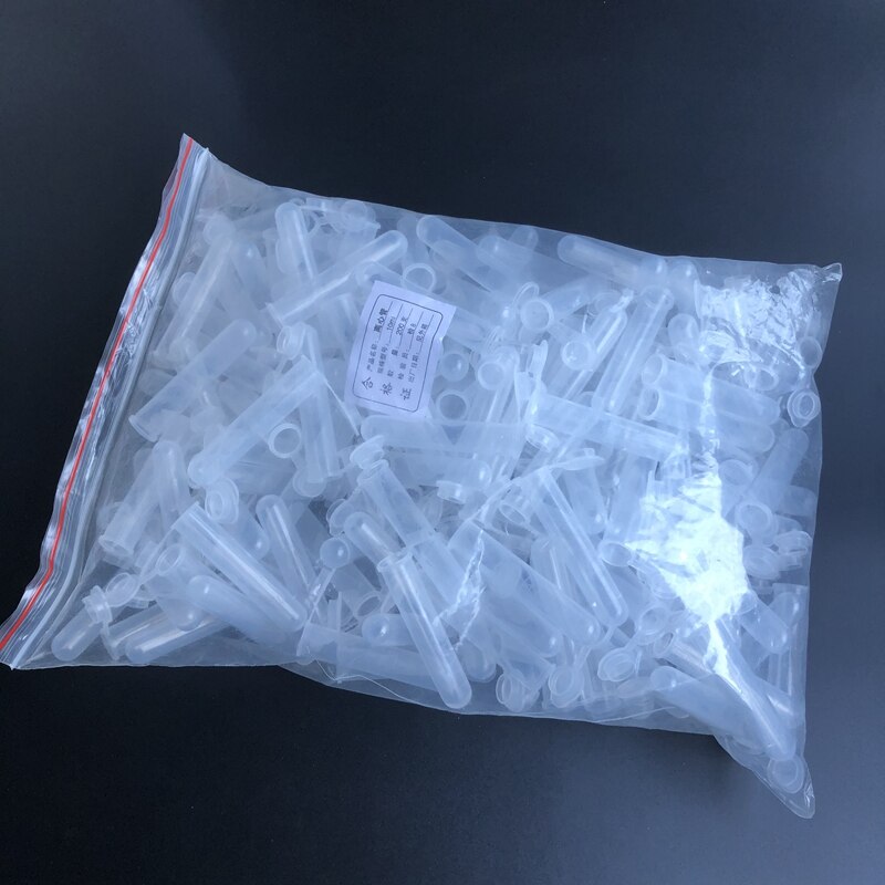 200pcs 10ml Plastic round bottom centrifuge tube with scale, Lab Sample culture tube with joint cover