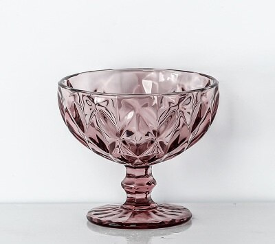 Ins Restaurant Cocktail Wine Glass Cup Goblet Ice Cream Yogurt Goblet Pudding Dessert Dish High Bowl Cake Snack Container: 03