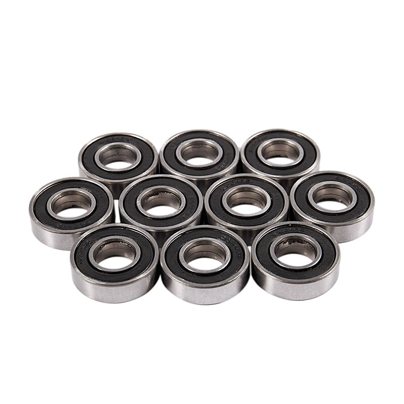 6001RS roulement à billes à gorge profonde 28x12x8mm 10 pièces, argent et noir