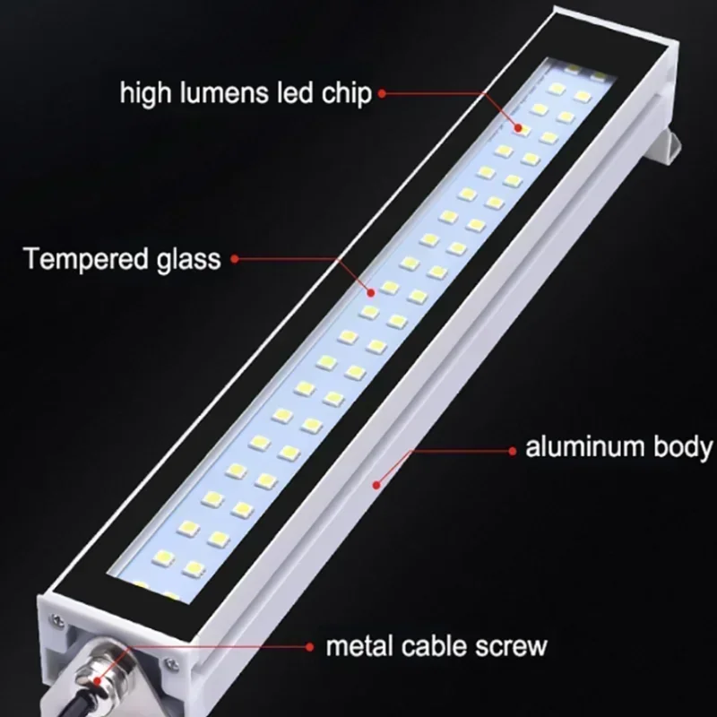 Led Machine Tool Werklamp Waterdicht Olie-proof Explosieveilige Lamp CNC Draaibank Verlichting Lamp 220V 24V Aluminium Led Lampen