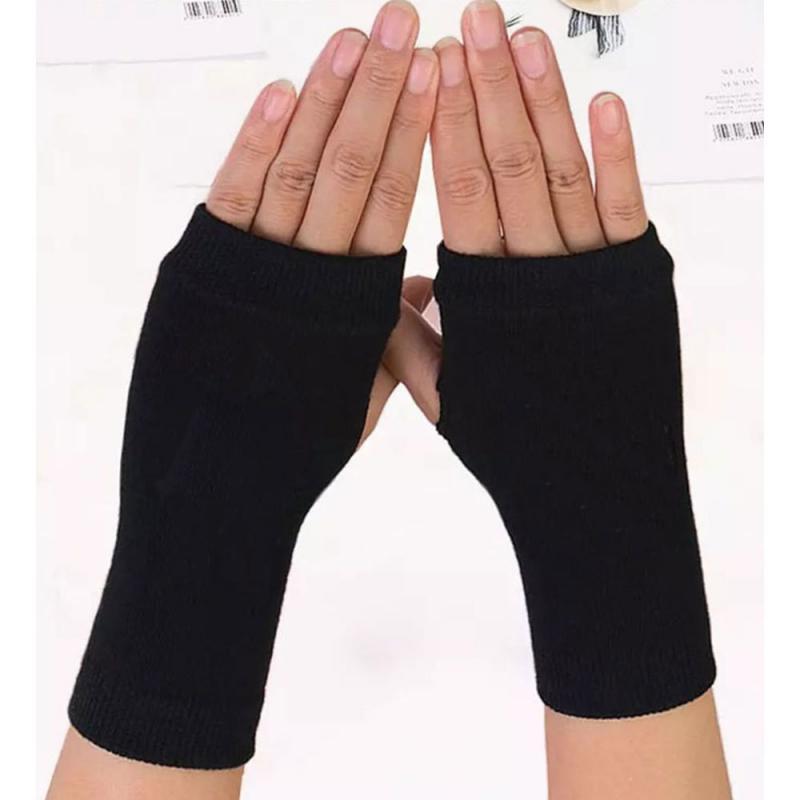 Winter Cotton Gloves Half Finger Sports Fingerless Gloves Knit Short Men's Women's Autumn And Winter Thin Arm Sleeves