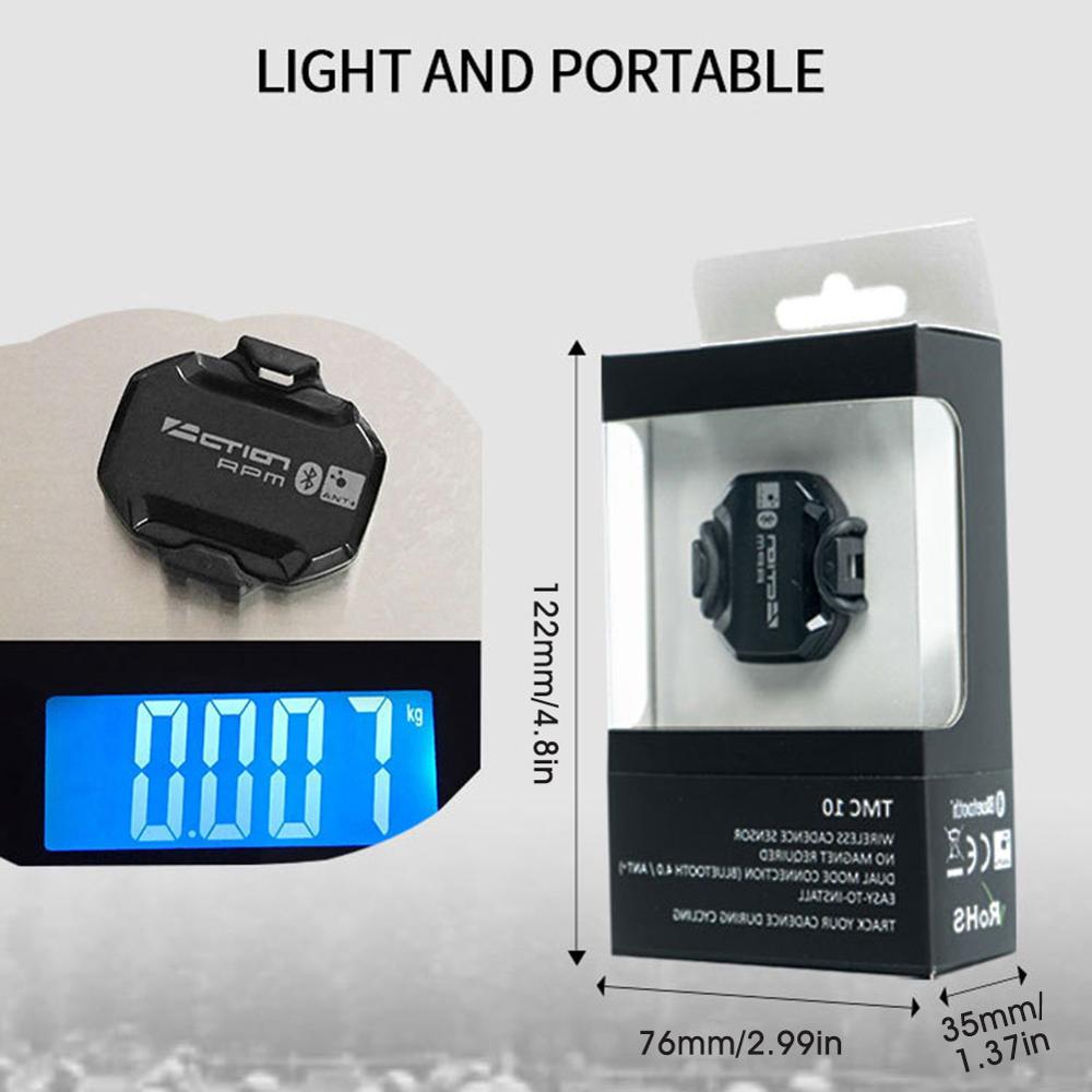 1Pcs Bike RPM Speed/Cadence Sensor Bike Computer Speedometer IP68 Waterproof Bluetooth4.0/ANT+ Cycling Cadence Speed Sensor