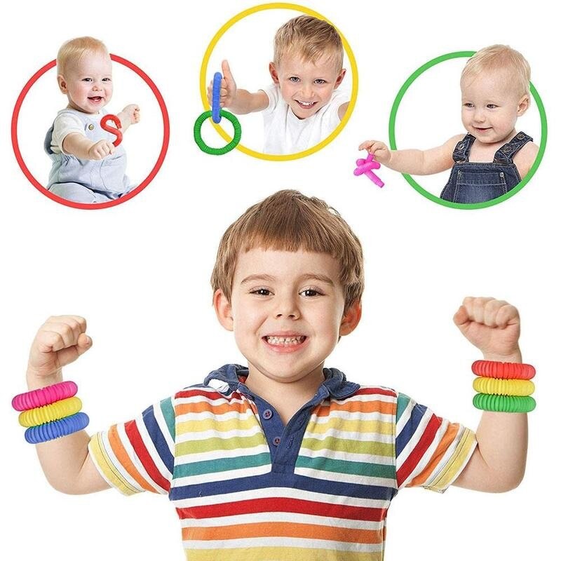 1/2/5/10 stücke Pop Rohre Zappeln Spielzeug Rohr Sensorischen Werkzeuge Für betonen Linderung Pädagogisches Klapp Spielzeug Pop rohr Spielzeug Für freundlicher