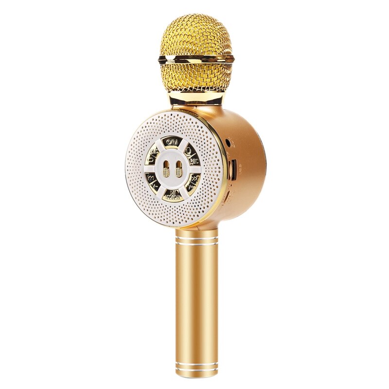 Wireless Bluetooth Karaoke Microphone Handheld Speaker Singing Machine with LED Light for Christmas Year/Party/Home/Birthday: B