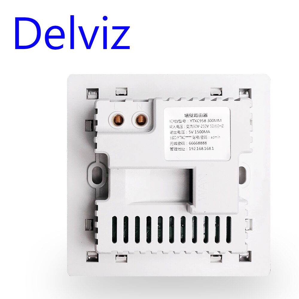 Delviz enchufe WiFi inalámbrico Rj45, AP Relay Smart usb Socket, panel de cristal, 220V de potencia, enrutador integrado de 300Mbps WIFI pared