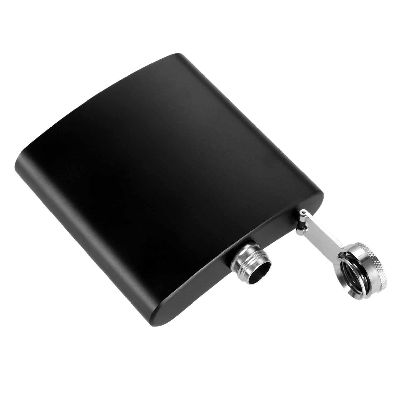 1Pc Schwarz Tragbare Edelstahl 6 Unzen Hüfte Flaschen Wein Topf Alkohol Kolben Flasche Wodka Schnaps Flasche für Reise Picknick