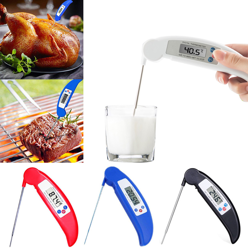 1 Pcs Digitale Voedsel Thermometer Elektronische Lcd Keuken Thermometer Voor Bbq Vlees Koken Bakken Olie Probe Type Temperatuur Meter