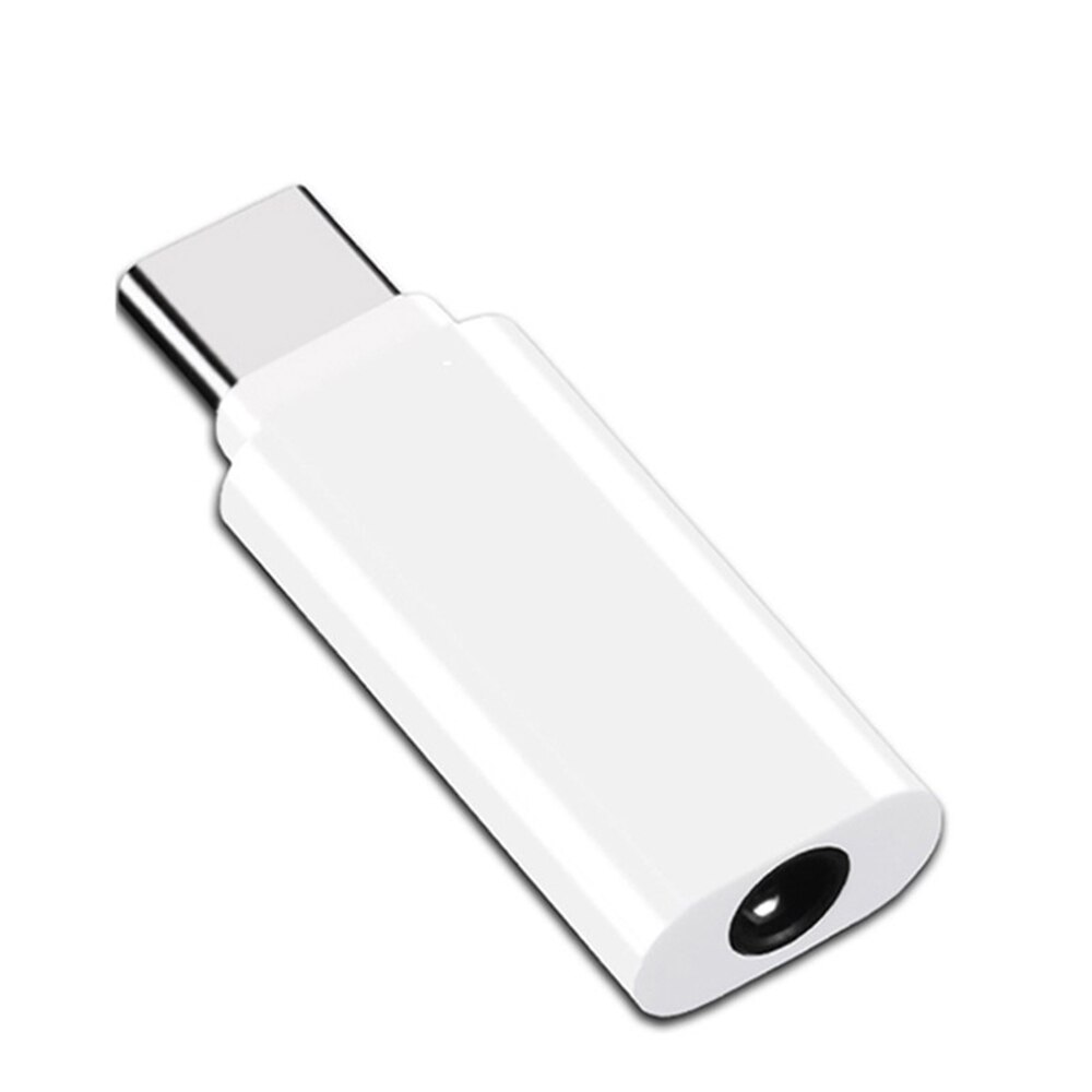 Mini Kopfhörer Jack Adapter Rollenmaschinenlinie Typc USB C Zu 3,5mm Audio- Adapter Für Huawei Kamerad 20 P30 Profi Xiaomi Mi 10 9 SE Typ-c Adapter: weiß
