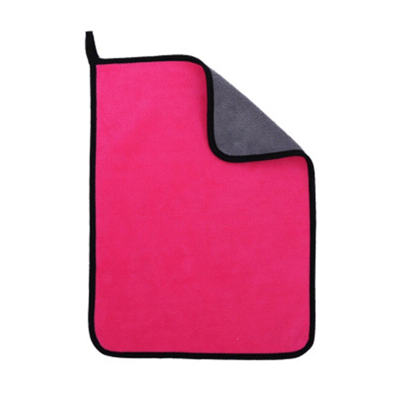 1Pc 600GSM Wasstraat Microfiber Handdoek Car Cleaning Drogen Doek Verf Zorg Doek Detaillering Auto Wassen Handdoek Reiniging Accessoires: pink and gray / 30x40cm