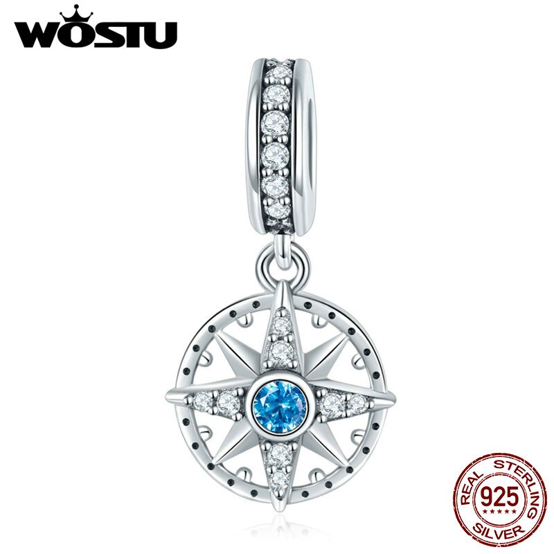 Wostu atacado real 925 prata esterlina floco de neve encantos contas caber original wost pulseira pingente autêntico jóias diy zbbs240: BKC847