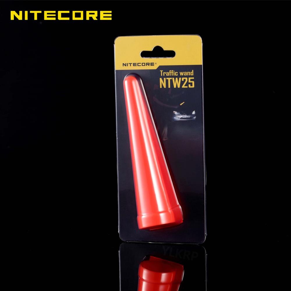 Nitecore ntw25 difusor de luz led de trânsito, ponta de varinha de cone adequada para lanterna com cabeça de 2020mm alerta de segurança vermelho, bastão de alerta de segurança, 25.4