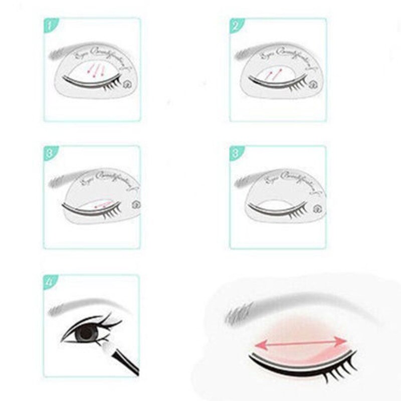 6Pcs Oogschaduw Model Eyeliner Grooming Shaping Assistent Template Stencil Card