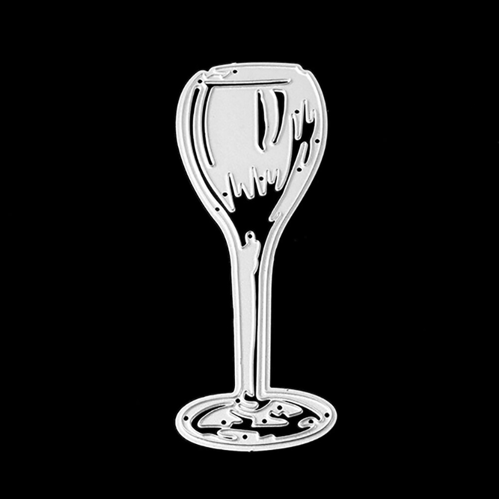 1 Set of Durable Wine Glass Metal Cutting Dies DIY Scrapbooking Embossing Paper Cards Stencil