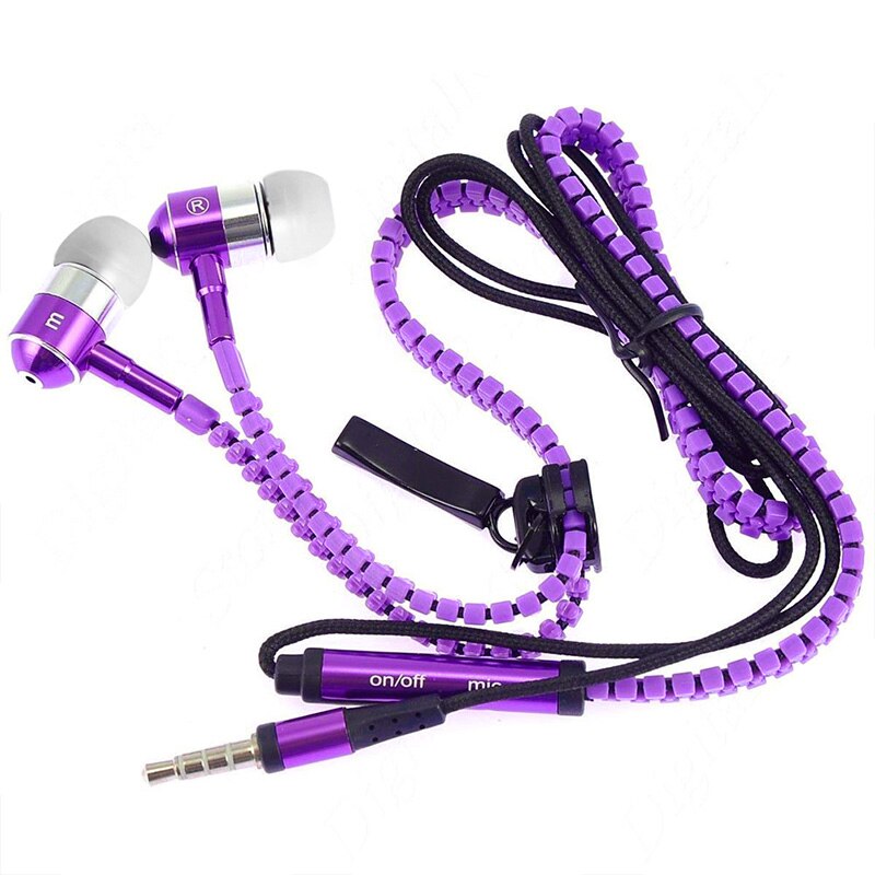 Microfoon Mic Oordopjes Premium 3.5mm Zipper Oortelefoon Headset @ JH