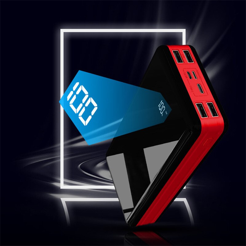 80000mAh Portable Mobile Power Bank with 4 USB LED Digital Display Charger Powerbank External Battery for Xiaomi Samsung IPhone