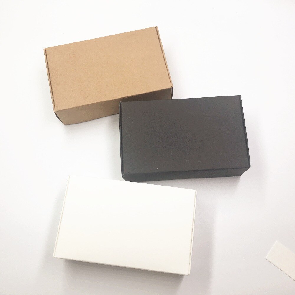 12 stuks pure white Vliegtuigen Dozen Vouwen Kartonnen kraft Opslag Dozen Handgemaakte Zeep/Sieraden Verpakking Papier Doos