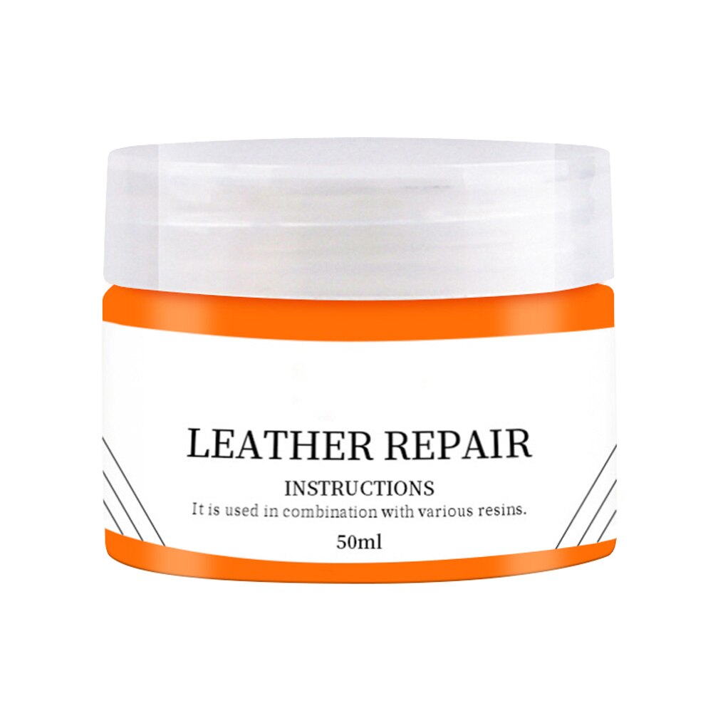 Leather Recolor Cream Repair Gel Scratch Remover for Leather Furniture Sofa Bag Shoes Care Cleaning 50ml FAS6: Orange