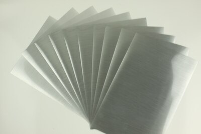 A4 size Golden/Silver PET Film Glossy/Silk/Sandy/Matt With Self Adhesive (10 pieces): Silk Silver