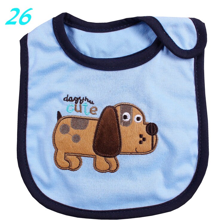 Pechera bordada de algodón para bebé, babero multicolor de dibujos animados para alimentación de bebé, resistente al agua, material para bebé, bufanda para infante: 3