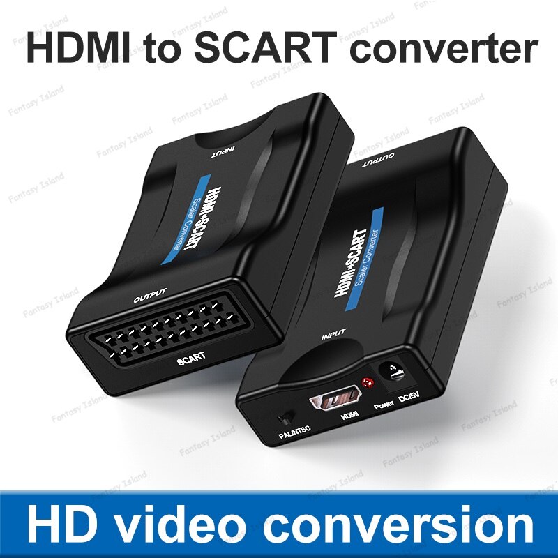 HW2906 HDMI to SCART converter 1080p HD video adapter HDMI to SCART kvm: Default Title