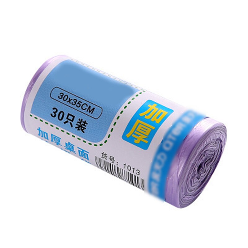 30Pcs/Roll Thicken Kleine Vuilniszakken Mini Desktop Prullenbak Vuilniszak Voor Huishoudelijke Schoonmaakmiddelen Afval Prullenbak Plastic tassen 30*35Cm