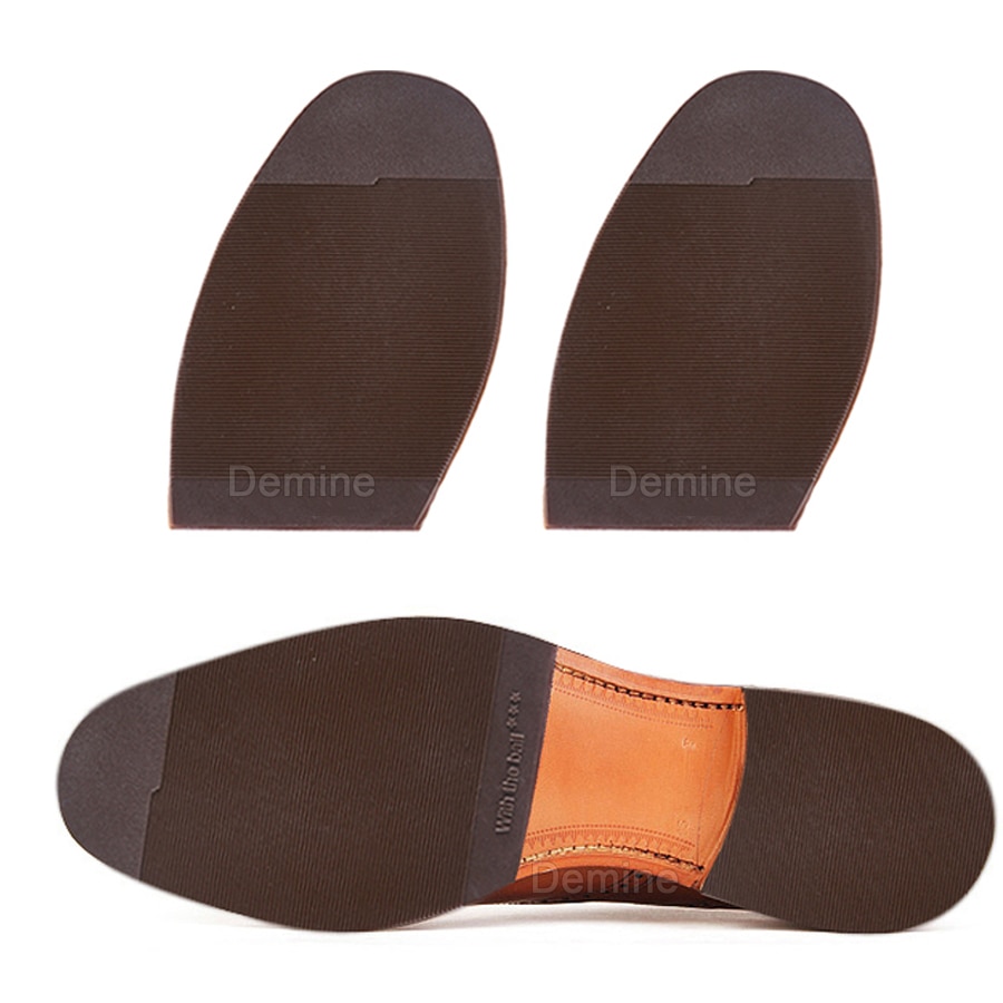 Rubber Shoe Soles Repair for Men Leather Shoes Anti Slip Ground Grip Half Outsoles Replacement DIY Mat Cushion Forefoot Pad Sole