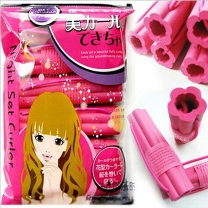 6 stuks ic foam spons haarkrultang diy golvend haar reis thuisgebruik zachte haarkrultang rollers styling tools