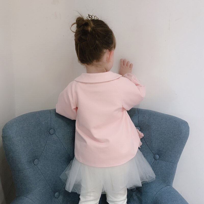 Nyfödda flickor kappa bebis höstjacka spädbarn bomull ytterkläder barnkläder för liten flicka prinsessa boutique kläder
