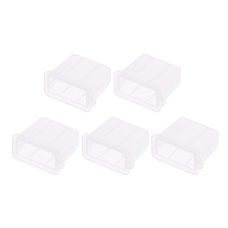 5Pcs Usb Type A Man Anti-Dust Plug Stopper Cap Cover Protector: WHITE