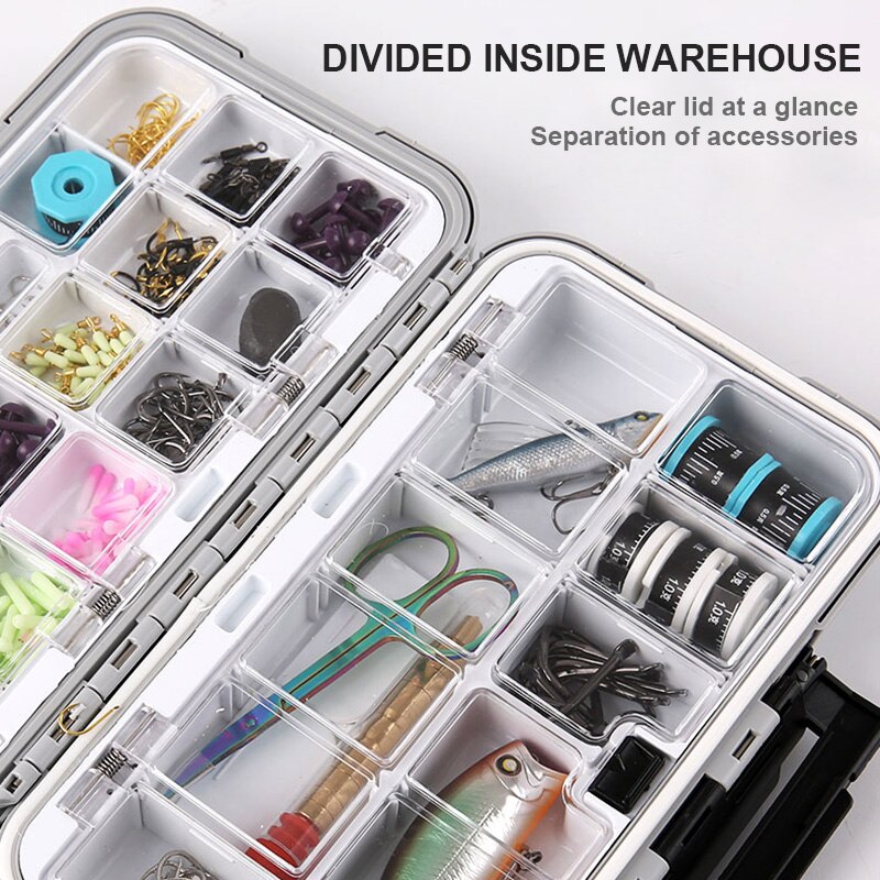 Fishing Tackle Box 28 Rack Compartments Fish Lure Bag Line Hook 20CM Fishing Tackle Outdoor Equipments Fishing Accessories