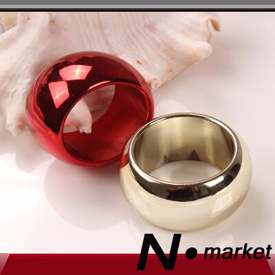 Fabriek Aluminium Rood Zilver Eco-vriendelijke Servet Ringen Voor Bruiloft Houders Bruiloft Voorradig