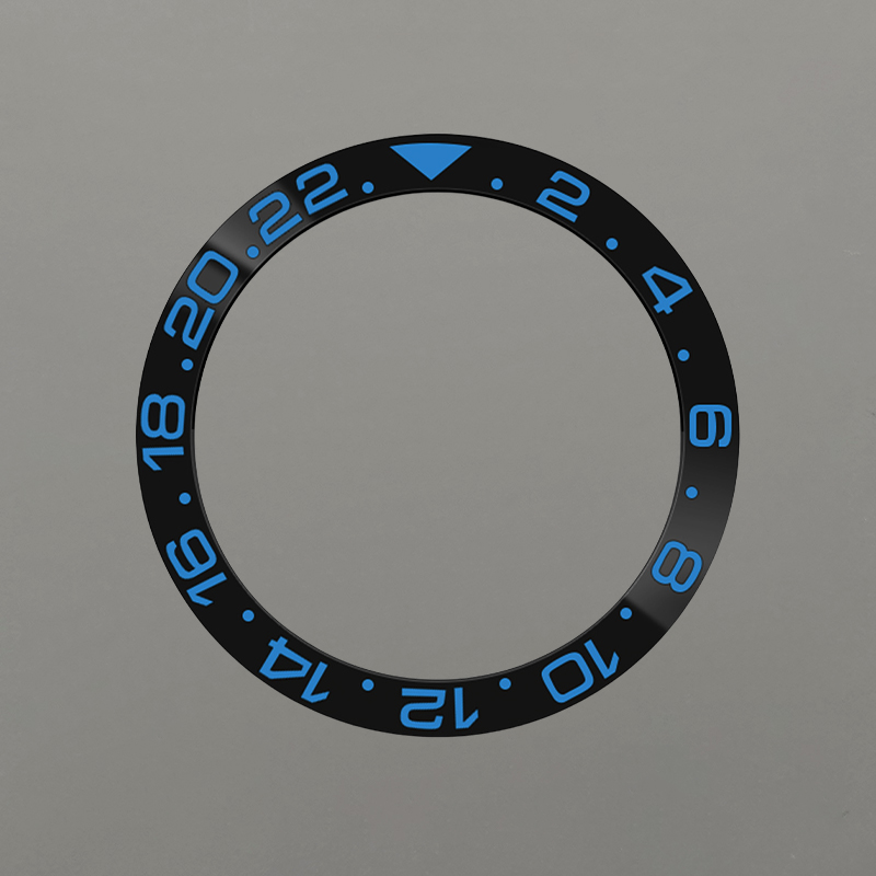 Insert de lunette en céramique incurvée de 38mm, adapté au SKX007 SKX009 GMT SUB, boîtier de montre NH35 NH36, anneau d'insertion de lunette de mouvement, pièces de montre pour hommes: Palevioletred