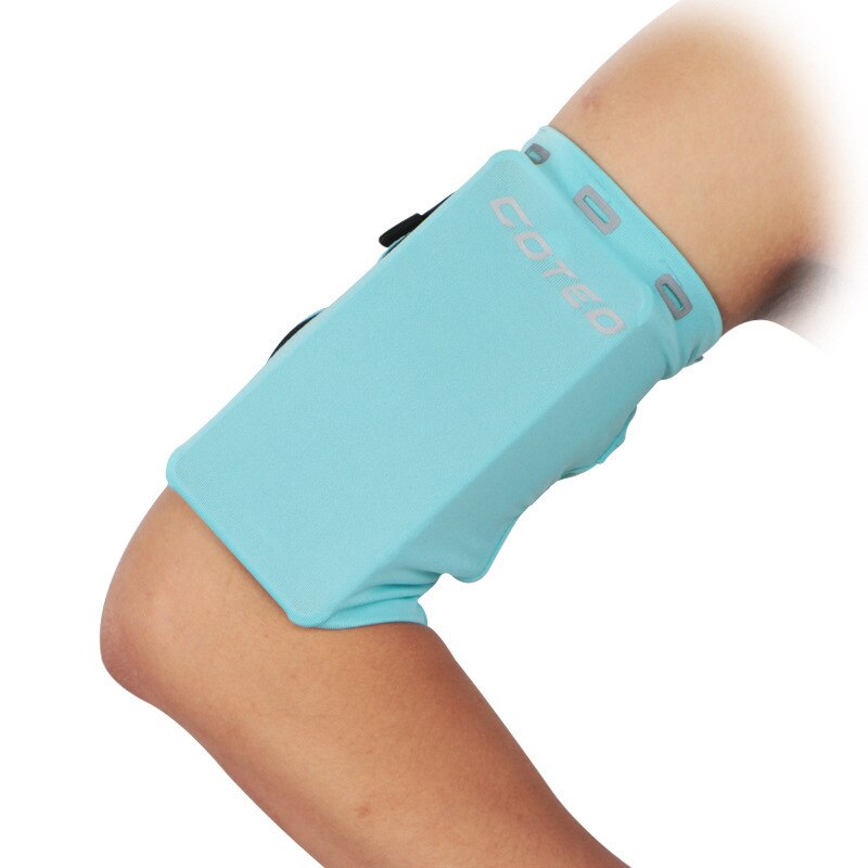 Universal Sports Armband bag Running Comfortable Armbands Phone Pouch Outdoor hand holder Case for iphone Huawei Samsung 6.5&quot;: cyan