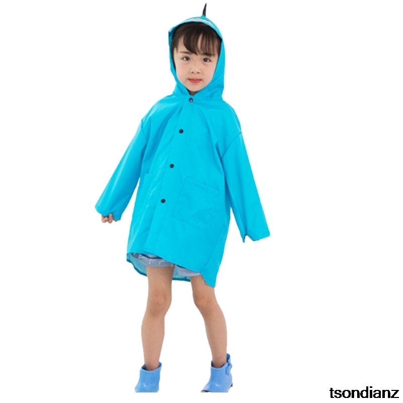 Cute Dinosaur Polyester Baby Raincoat Outdoor Waterproof Rain Coat Children Impermeable Poncho Boy Girl Rain Jacket