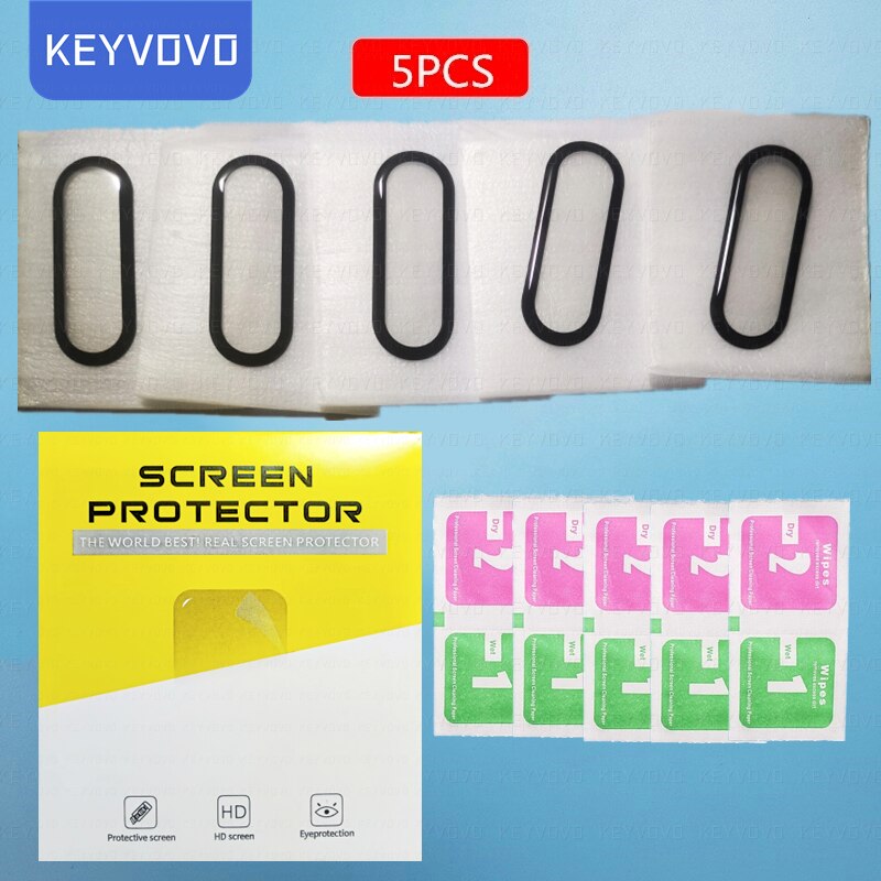10D szkło ochronne dla Xiaomi Mi Band 6 5 4 Screen Protector dla Miband 6 5 4 Smart Watchband 4 band5 miękki Film 1/2/3/5 sztuk: 5PCS / For Mi Band 6