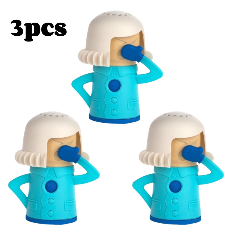 Angry Mama-limpiador de microondas a vapor para horno, eliminador fácil de aceite, suciedad, desodorante para nevera, herramienta de limpieza de cocina, útil para el hogar: Naranja