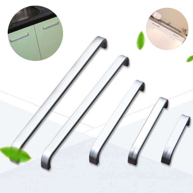 Solid/Hollow Durable Aluminum Pull Handle Knob Drawer Cabinet Cupboard Pull Furniture Hardware Door 64/96/128/160/192 Hole
