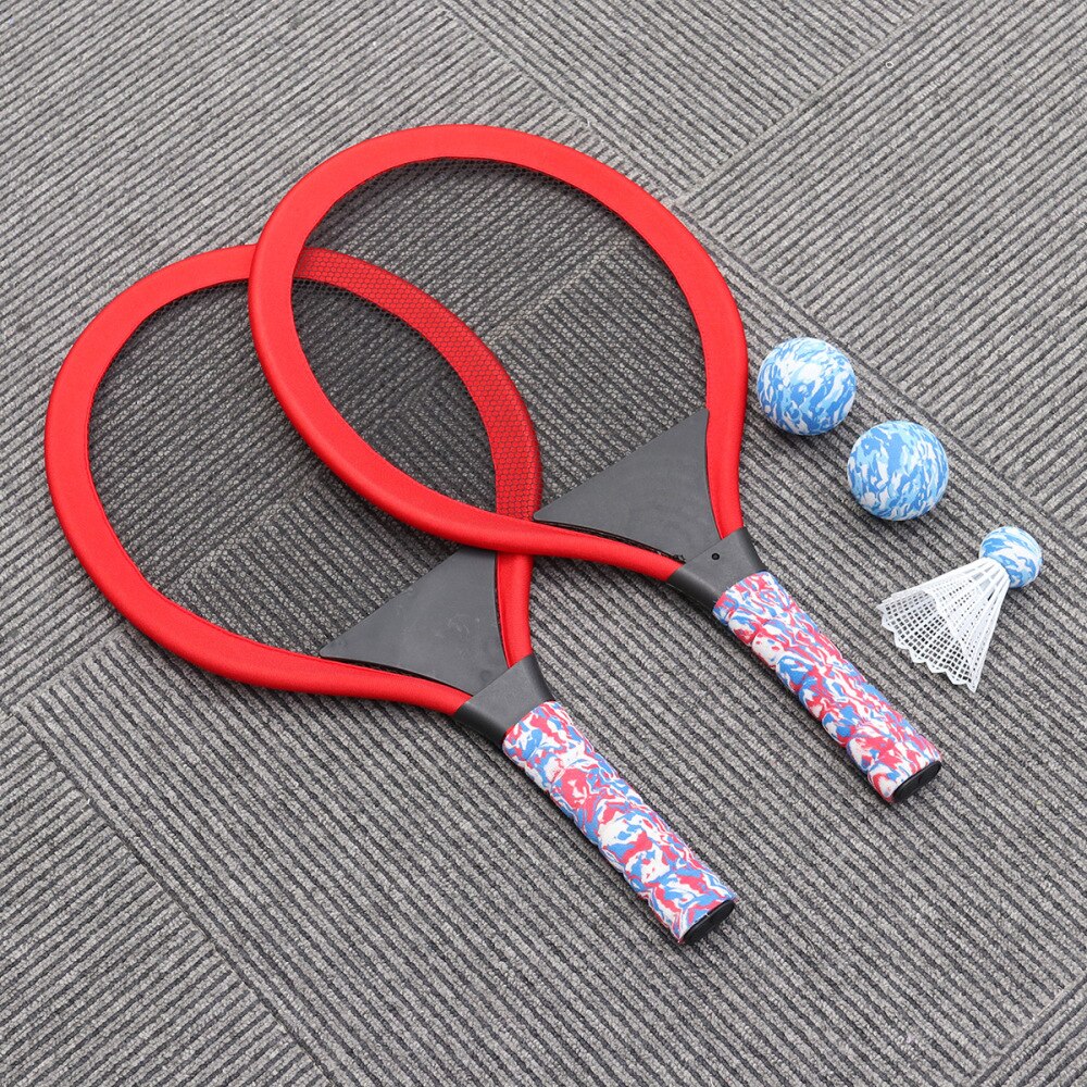 1 Pair Children's Tennis Racket Kids Palying Badminton Oval Rackets Game Props for Kindergarten Primary School Outdoor Sports (O