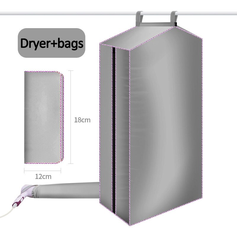 Electric Clothes Dryer Portable Quickly Drying Clothes Shoes Boots Electric Clothes Drying Machine Storage Cabinet Travel Home: a set gray