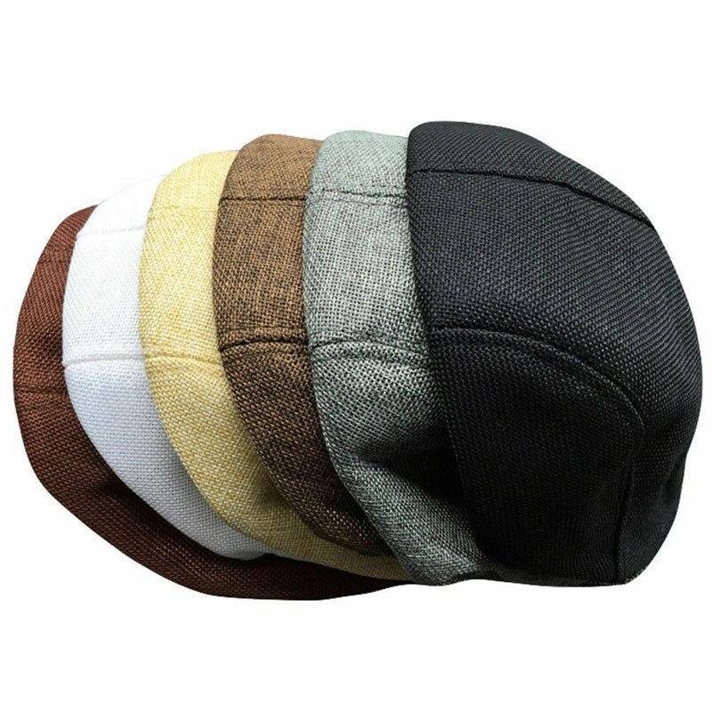 Autumn Beret Caps Men Women Vintage News Boy Cap Cabbie Linen Outdoor Hats Berets Brand Sun Hat Unisex Duckbill Caps Casquette
