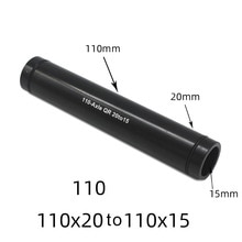 1 eje de barril para bicicleta de montaña, 20mm a 15mm, adaptador de eje pasante para horquilla de 100mm/110mm, Aleación inoxidable pieza de bicicleta de montaña: 110mm