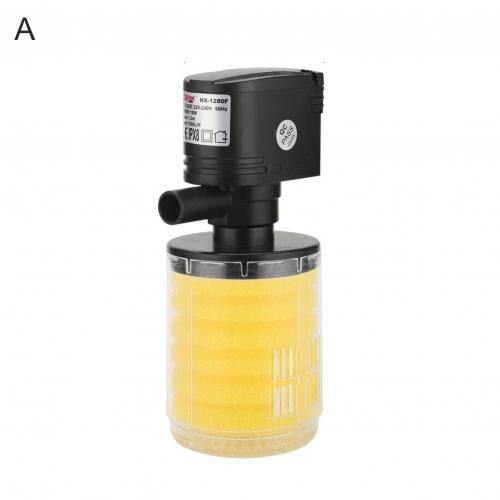 3-in-1 Aquarium Filter Pump Fish Tank Air Oxygen Internal Pump Filter Aeration Oxygen Pump Built-in Water Circulation Device: A  EU Plug