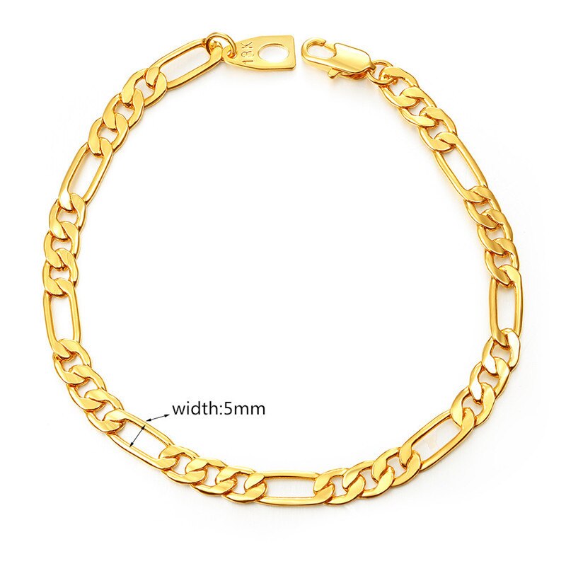 ! brazalete de acero inoxidable 316L con cadena de oro para mujer de Feijiaro