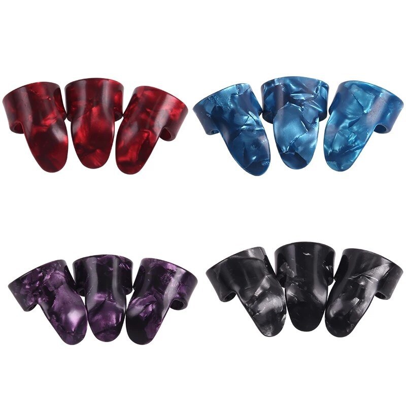 1/3 Uds. Púas de guitarra para dedo pulgar, mediador de celuloide, púas para guitarra, bajo, guitarra acústica, accesorios para guitarra eléctrica