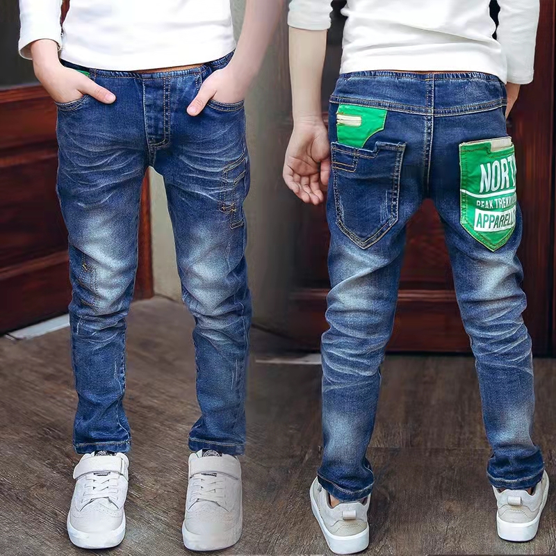 Ienens crianças meninos da menina denim roupas calças crianças veste roupas bottoms do bebê menino calças de brim magros 4 5 6 7 8 9 10 11 anos: 8 T