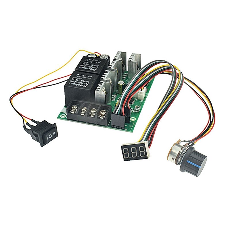 1pc pwm dc motor snelheidsregelaar cw ccw omkeerbare schakelaar aanpassingsregelaar digitaal display  dc10v-50v 60a 12v 24v 36v 48v 15 khz